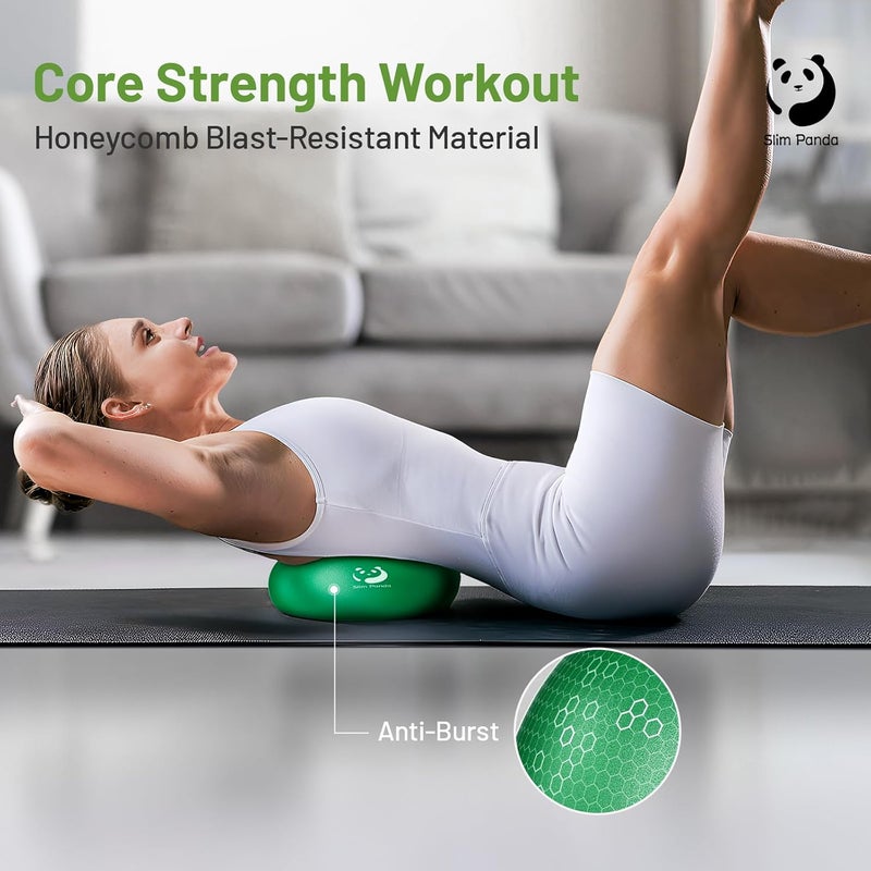 Slim Panda Pilates Ball, 9 Inch Small Exercise Ball, Anti Burst Mini Yoga Ball for Stability, Workout, Barre, Core Strength, Physical Therapy, Balance, Stretching - Image 3